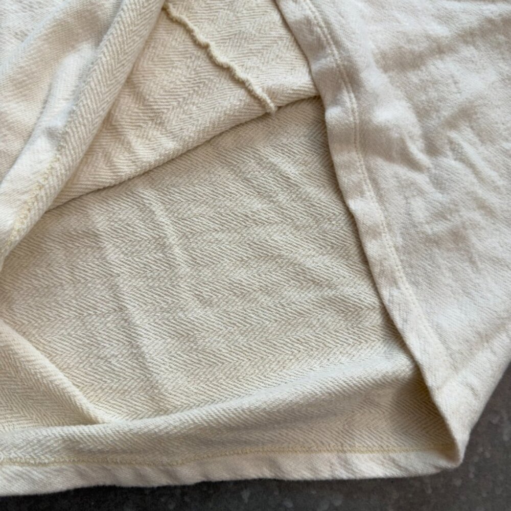 ZARA Cream Textured Short Sleeve Sweatshirt – Size Medium - Picture 8 of 11